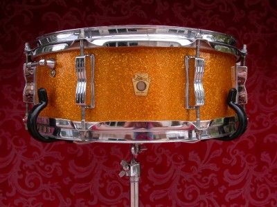 1960s LUDWIG JAZZ FESTIVAL GOLD SPARKLE SNARE DRUM  