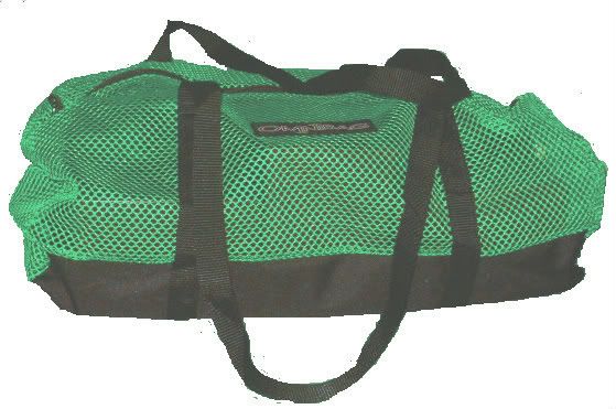 Mesh Gym Bag w/ Dynasty Bottom / 20 x 10 / Green  