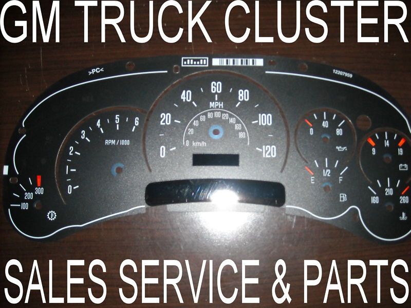   GM CADILLAC ESCALADE CLASSIC GAUGE FACE SPEEDOMETER CLUSTER APPLIQUE