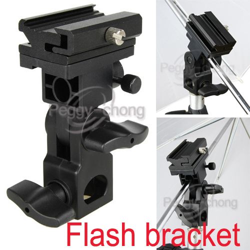 Flash Shoe Umbrella Holder Swivel Light Stand Bracket B  