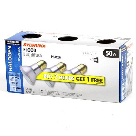 Sylvania Capsylite 50W Halogen Flood Light Bulbs  