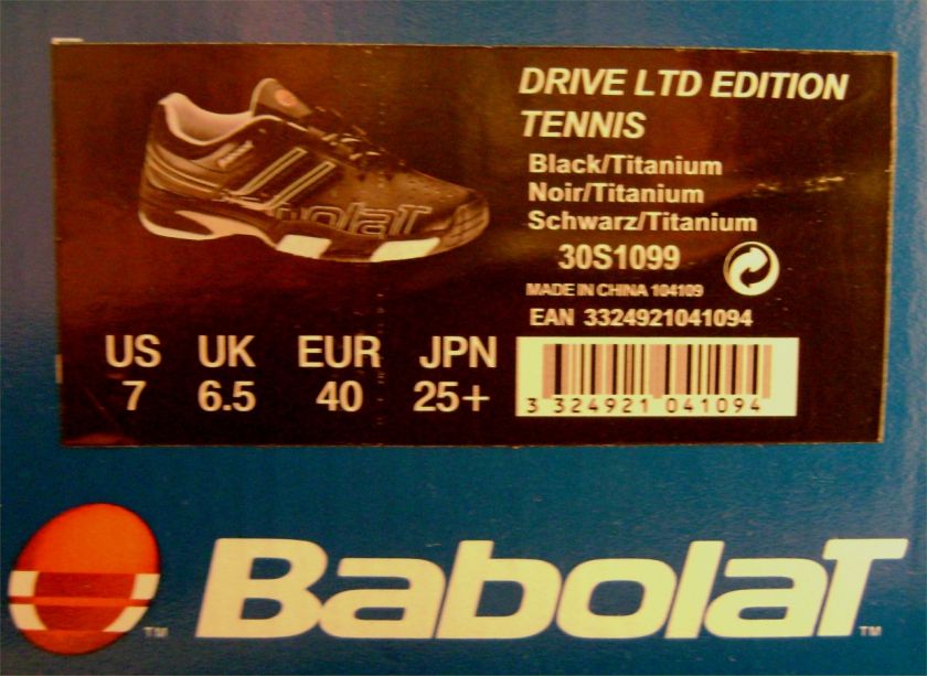 Babolat Drive LTD Black Titanium Gray Tennis Shoes NEW Michelin OCS 