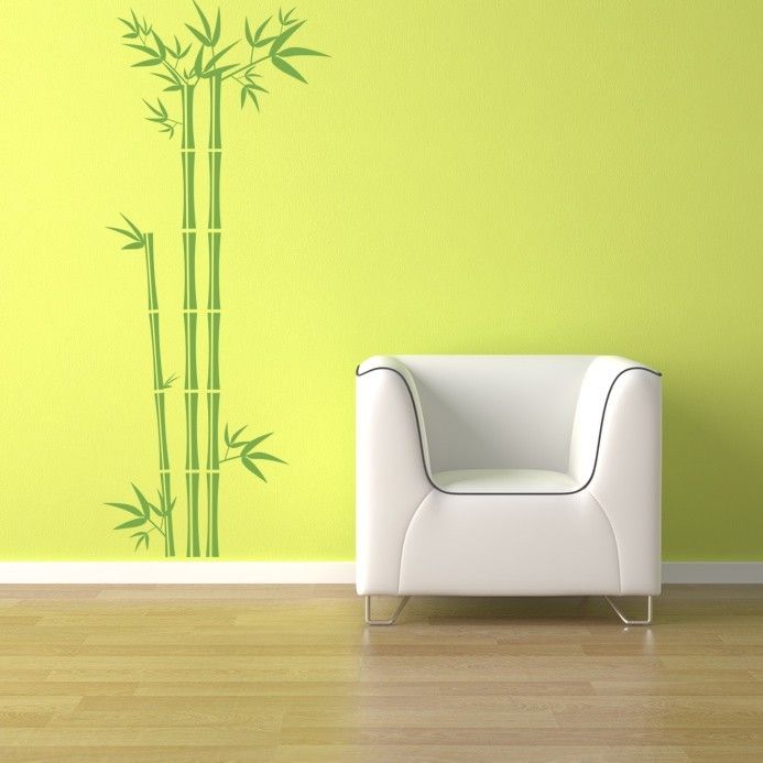 Bamboo Wall Decal Organic Botanical Asian Nature Plant Tree  