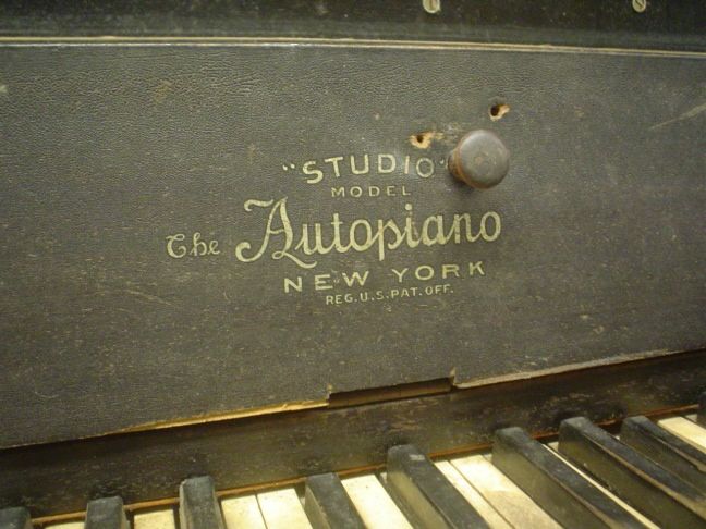 Antique Autopiano Upright Player Piano, mahogany  