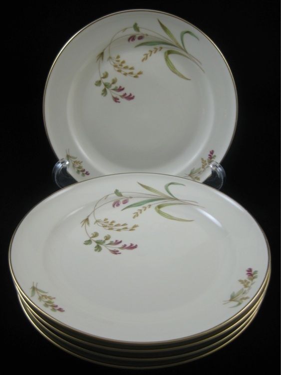 Rosenthal Kronach Germany 3156 Gold Wheat Salad Plates  