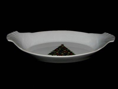   Sea Gull SGU1 Christmas Tree Center Oval Casserole Serving Dish Shiang