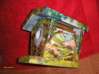 Hand Painted Crafted Birdhouse Country Wood Gift 12  