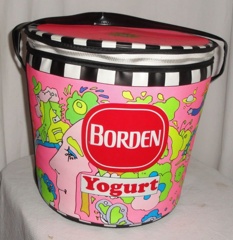 RARE PETER MAX BORDENS YOGURT PSYCHADELIC COOLER + BOX  